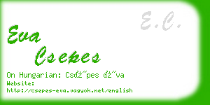 eva csepes business card